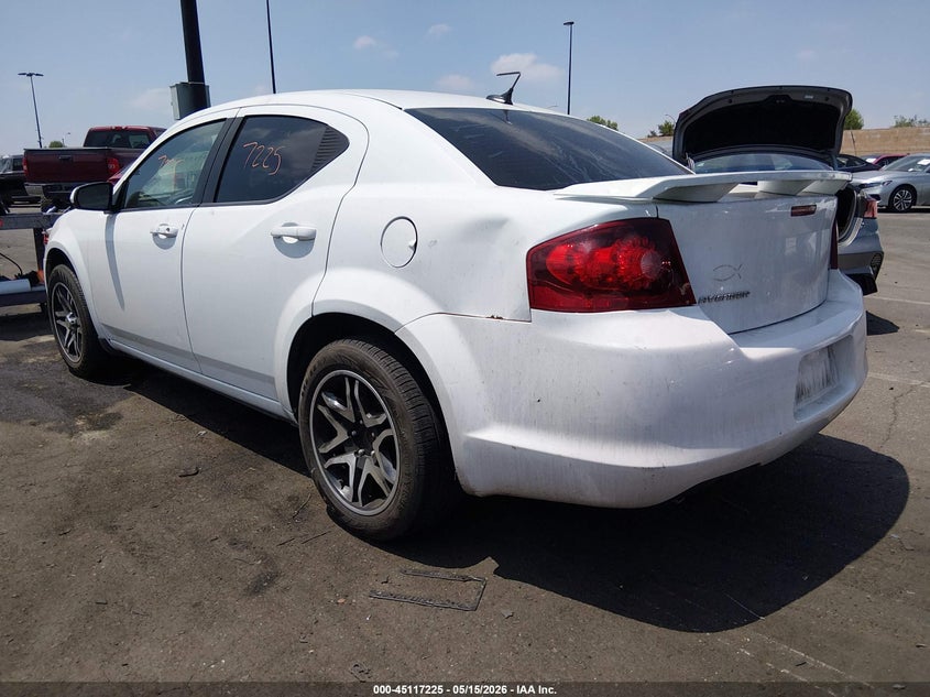 Vin: 1c3cdzcg3dn526280, lot: 45614809, dodge avenger sxt 20133