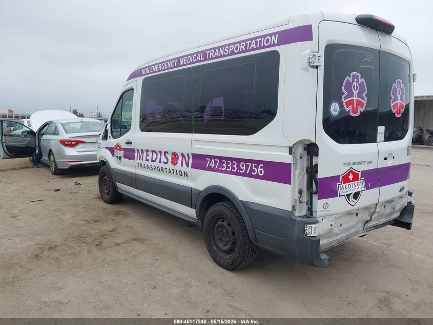 Vin: 1fmzk1cmxjka43381, lot: 45614832, ford transit-150 xlt 20183