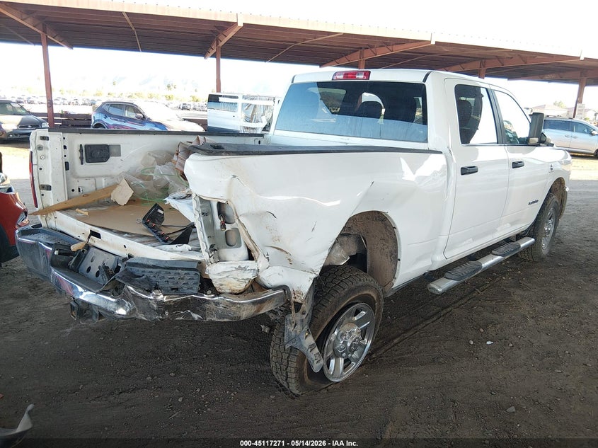 Vin: 3c6ur5dl8ng327846, lot: 45614855, ram 2500 big horn  4x4 6'4 box 20224