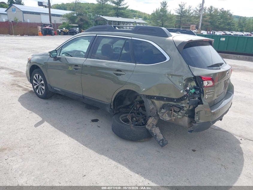 Vin: 4s4bsejc6f3316112, lot: 45615455, subaru outback 3.6r limited 20153