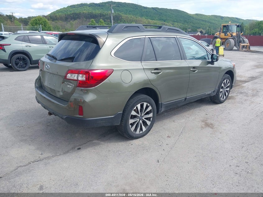 Vin: 4s4bsejc6f3316112, lot: 45615455, subaru outback 3.6r limited 20154