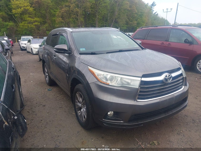 Vin: 5tdjkrfh5fs101475, lot: 45615519, toyota highlander xle v6 2015 img_1