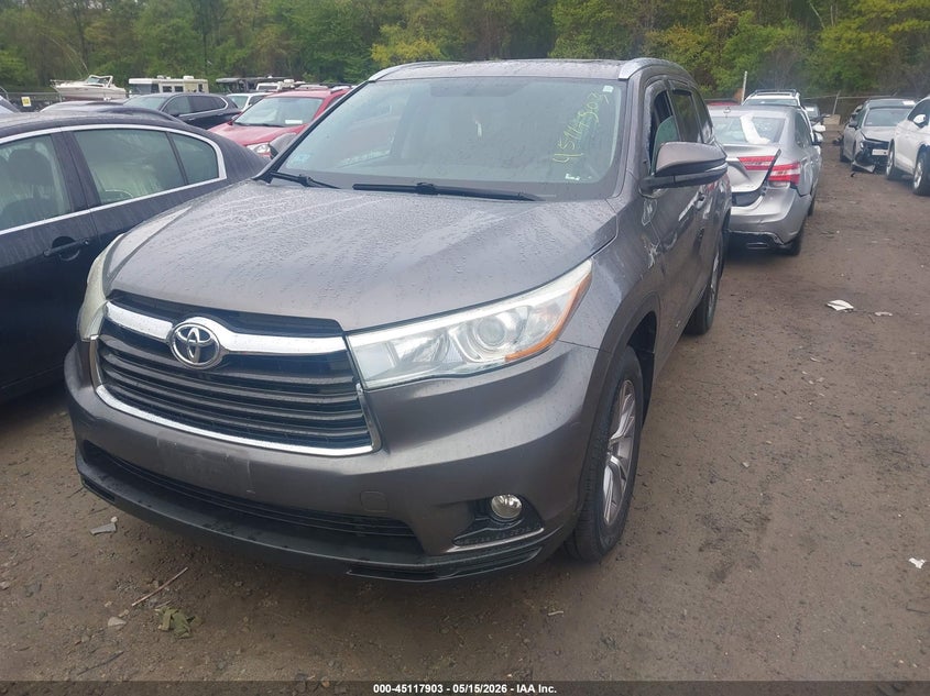 2015 Toyota Highlander Xle V6 5TDJKRFH5FS101475 photo 1