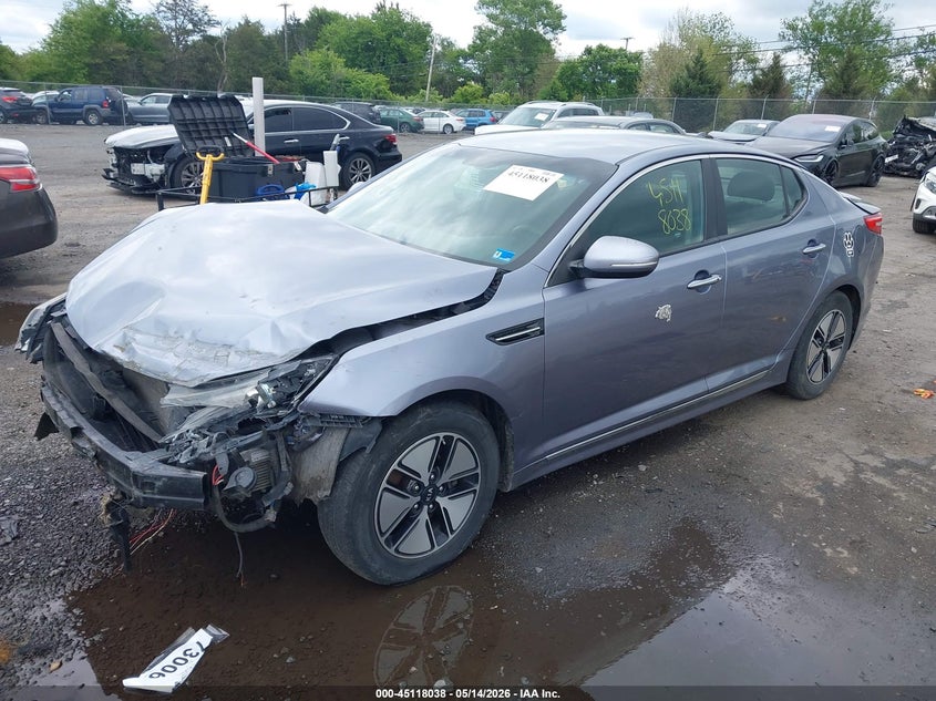 2012 Kia Optima 2.4 Hybrid Ex blue Lot 111045118038 Vin KNAGM4AD0C5013055