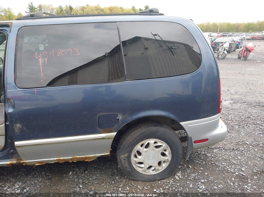 1998 Mercury Villager Gs/Ls/Nautica VIN: 4M2ZV1117WDJ02316 Lot: 45118093