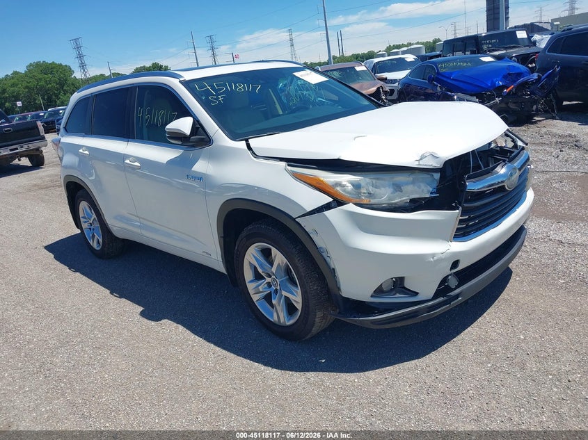 Vin: 5tddcrfh9gs020412, lot: 45615733, toyota highlander hybrid limited platinum v6 2016 img_1