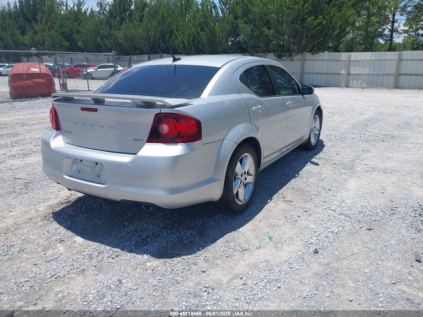 2012 Dodge Avenger 3.6 Sxt Plus silver Lot 111045118468 Vin 1C3CDZEG5CN329686
