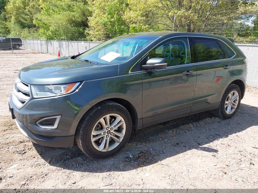 Vin: 2fmtk4j92fbb83447, lot: 45616488, ford edge sel 20152