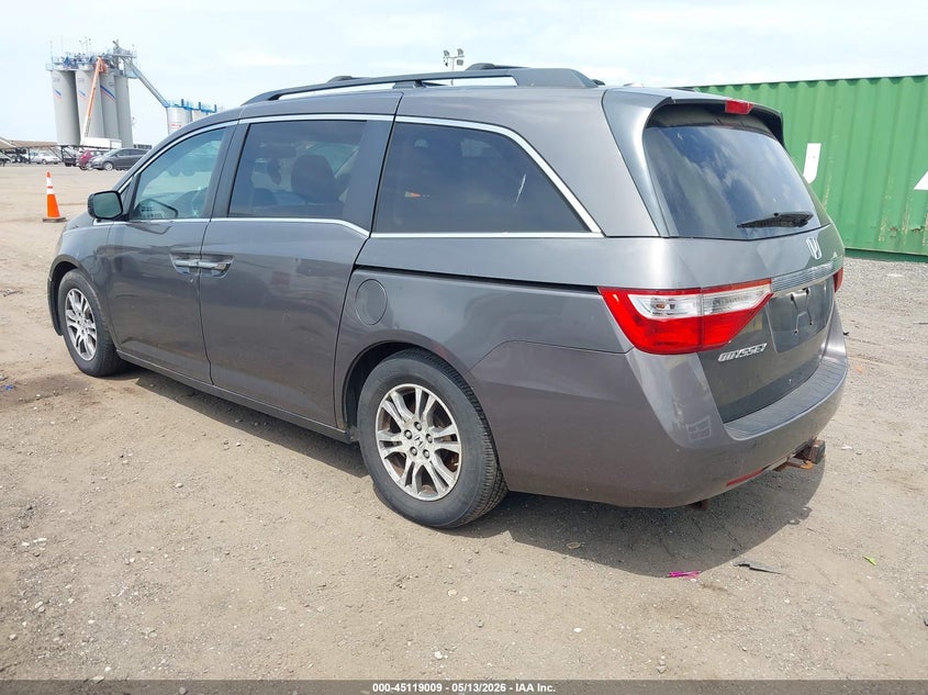 2011 Honda Odyssey 3.5 Ex-L grey Lot 111045119009 Vin 5FNRL5H67BB083550