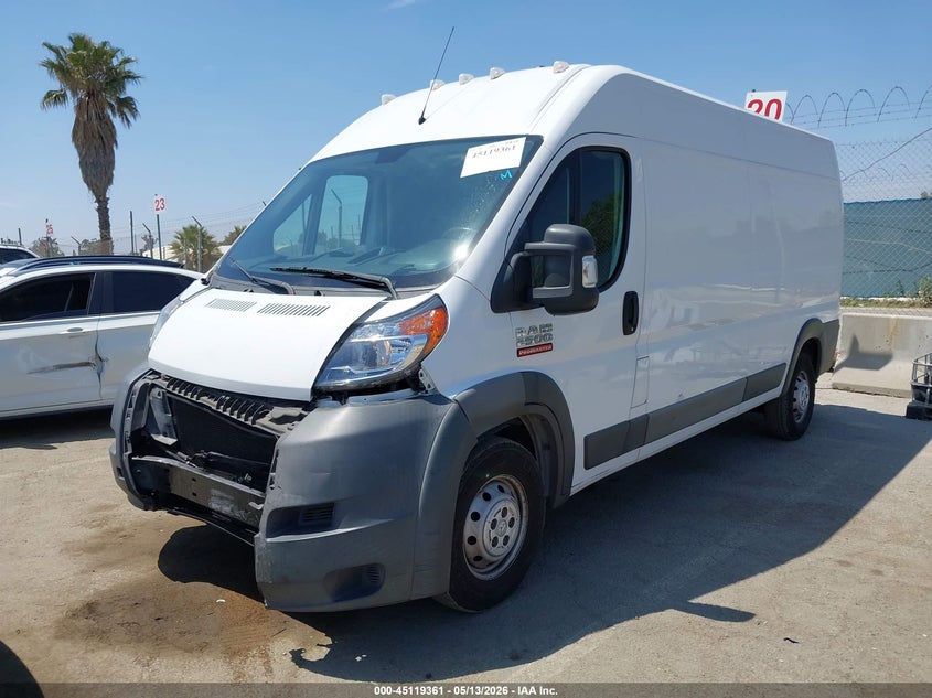 Vin: 3c6trvdg1he537395, lot: 45616978, ram promaster 2500 high roof 159 wb 20172
