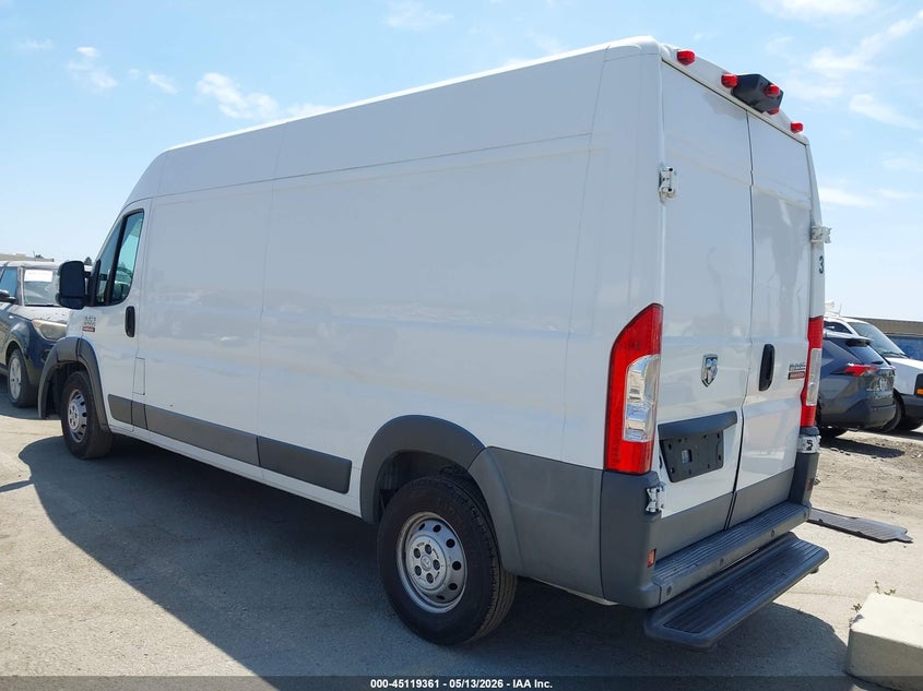 Vin: 3c6trvdg1he537395, lot: 45616978, ram promaster 2500 high roof 159 wb 20173