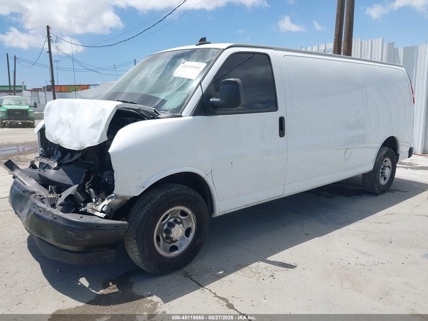 Vin: 1gcwgbfg9l1263480, lot: 45617176, chevrolet express cargo rwd 2500 extended wheelbase wt 20202