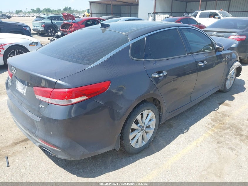 Vin: 5xxgu4l36hg160510, lot: 45617287, kia optima ex 20174