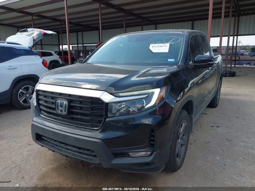 Vin: 5fpyk3f78nb019463, lot: 45617290, honda ridgeline rtl-e 20222