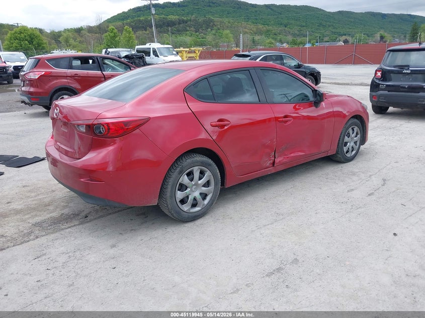 Vin: 3mzbm1u73fm163299, lot: 45617561, mazda mazda3 i sport 20154