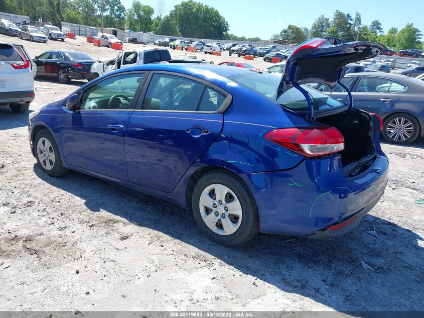Vin: 3kpfk4a73he060915, lot: 45617567, kia forte lx 20173