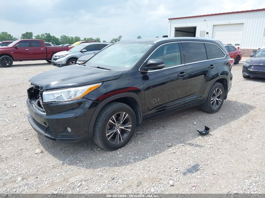 Vin: 5tdjkrfh0gs327327, lot: 45617666, toyota highlander xle v6 20162