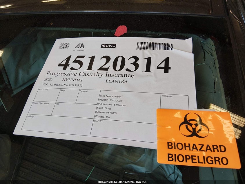 2026 HYUNDAI ELANTRA auction photo 8