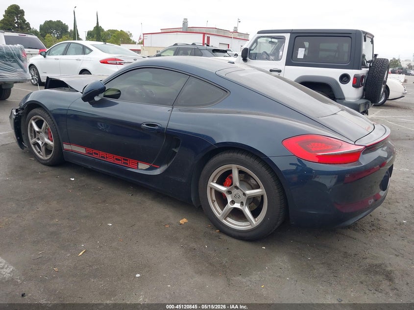 Vin: wp0aa2a85ek170254, lot: 45618461, porsche cayman 20143