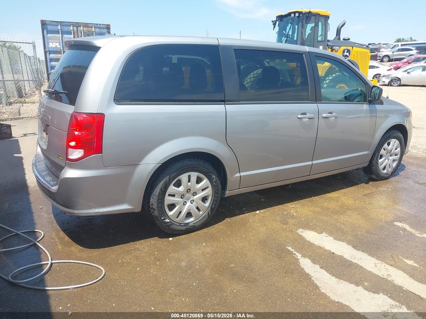 Vin: 2c4rdgbg3jr296850, lot: 45618485, dodge grand caravan se 20184