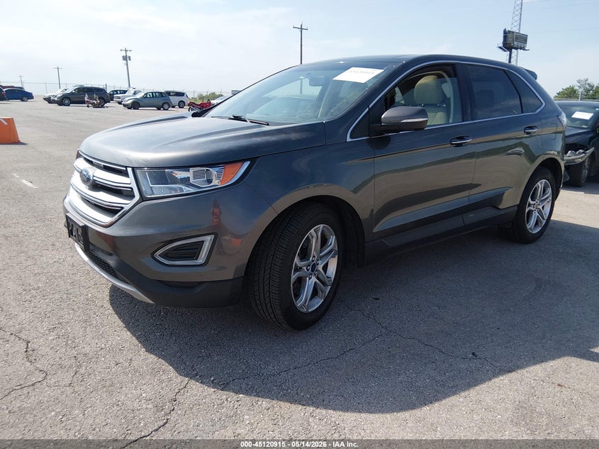 Vin: 2fmpk4k97hbb88808, lot: 45618531, ford edge titanium 20172