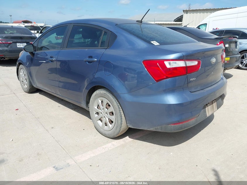 Vin: knadm4a30g6688494, lot: 45618993, kia rio lx 20163