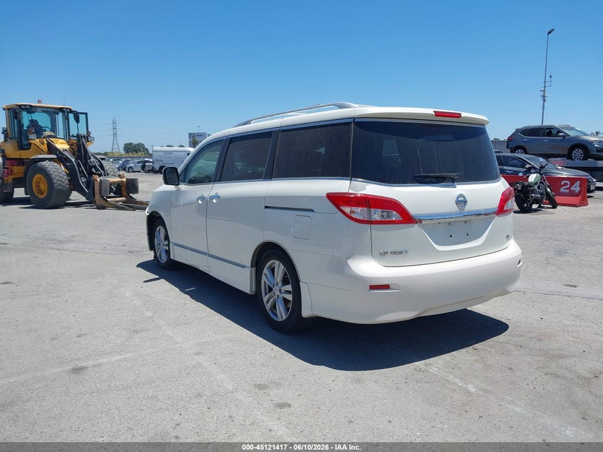 Vin: jn8ae2kp7c9050233, lot: 45619033, nissan quest sl 20123