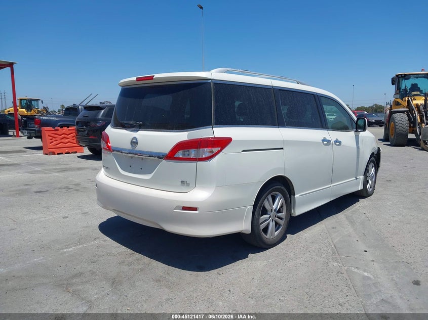 Vin: jn8ae2kp7c9050233, lot: 45619033, nissan quest sl 20124