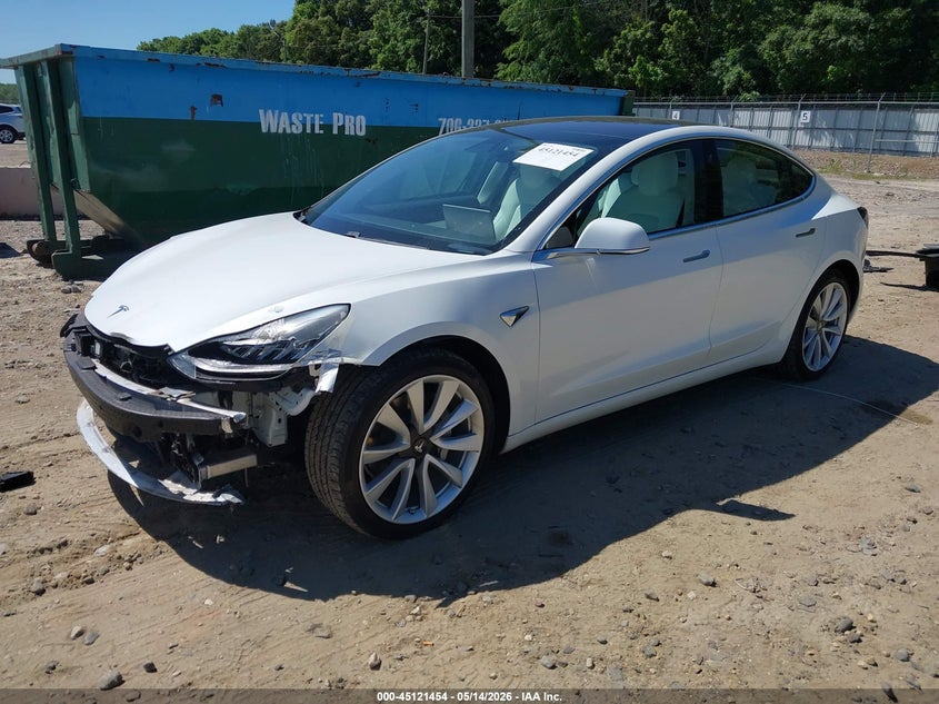 Vin: 5yj3e1eb0jf135707, lot: 45619069, tesla model 3 long range/performance 20182