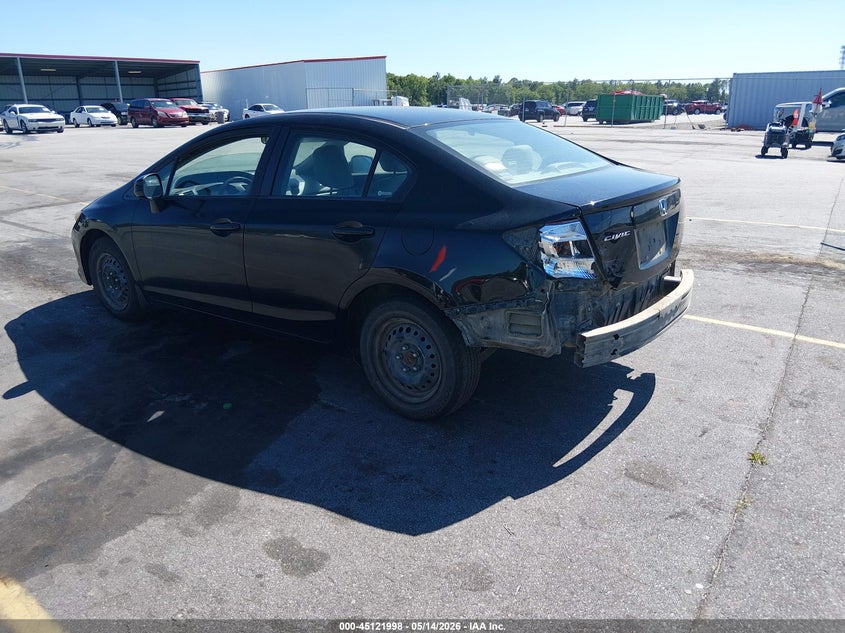 2012 Honda Civic 1.8 Lx Black Lot 111045121998 Vin 2HGFB2F5XCH530030
