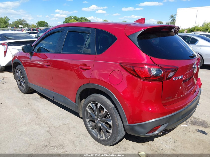 Vin: jm3ke2dy9g0839927, lot: 45619712, mazda cx-5 grand touring 20163