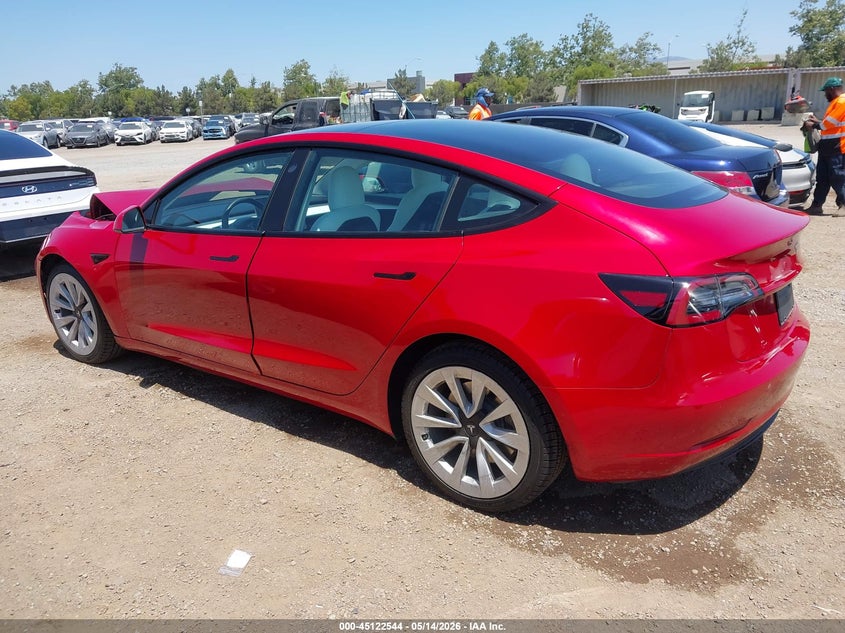Vin: 5yj3e1eb5nf197769, lot: 45620160, tesla model 3 long range dual motor all-wheel drive 20223