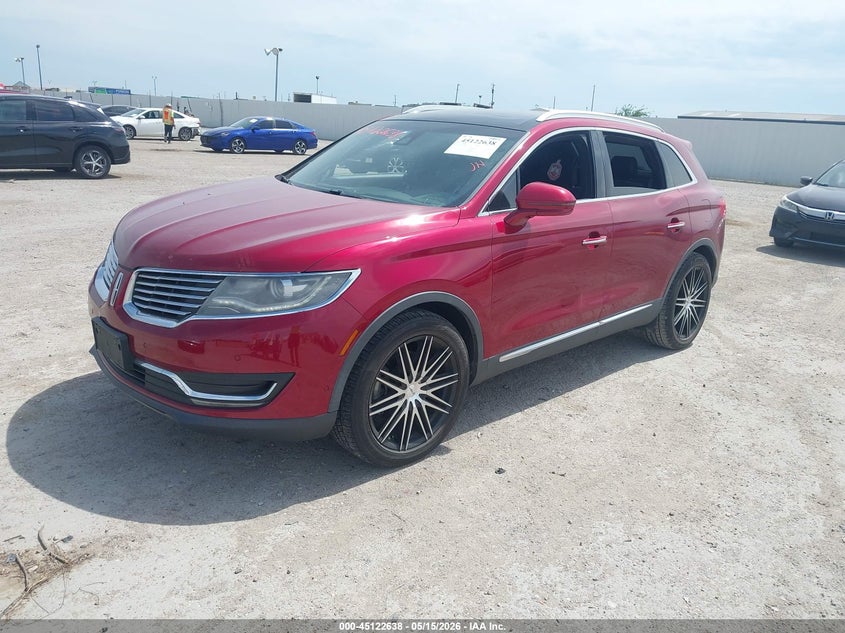 Vin: 2lmpj6lr1gbl40887, lot: 45620254, lincoln mkx reserve 20162
