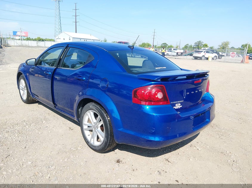 Vin: 1c3cdzcb5cn198752, lot: 45620763, dodge avenger sxt 20123