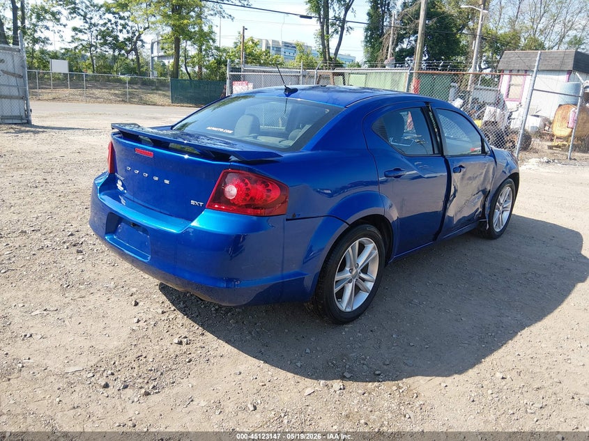 Vin: 1c3cdzcb5cn198752, lot: 45620763, dodge avenger sxt 20124