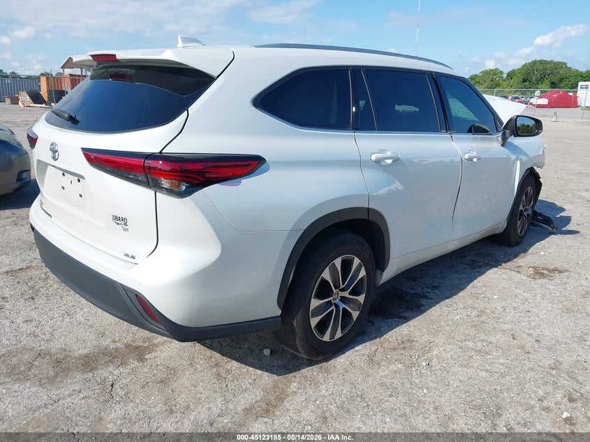 Vin: 5tdgzrah2ns552570, lot: 45620800, toyota highlander xle 20224
