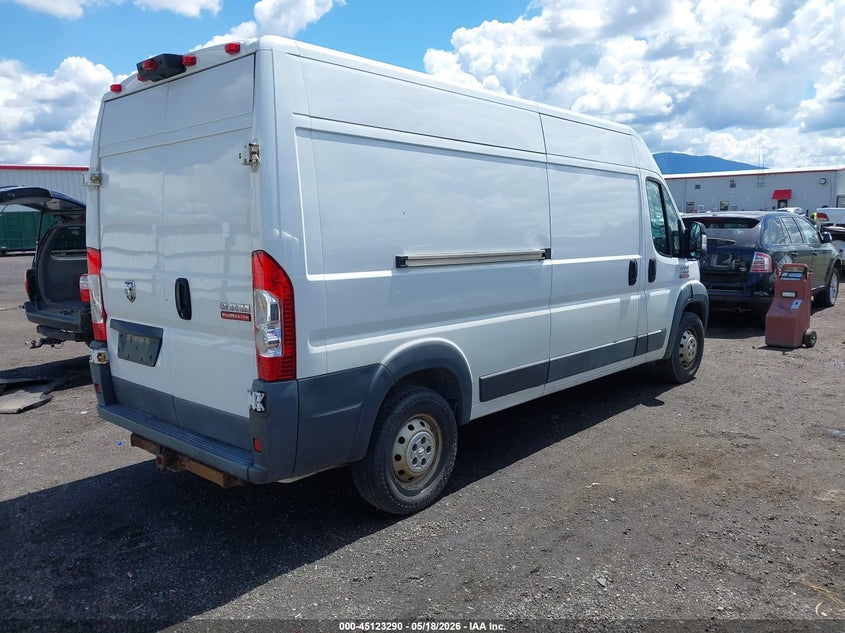 Vin: 3c6urvhg2ee118319, lot: 45620906, ram promaster 3500 high roof 20144