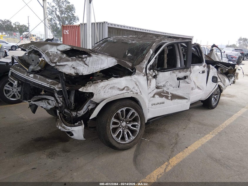 Vin: 1c6rrejt2mn532997, lot: 45620980, ram 1500 laramie  4x2 5'7 box 20212