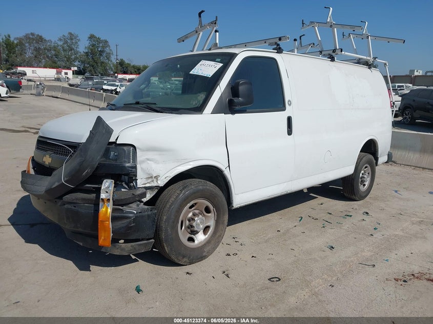 Vin: 1gcwgafp1p1145584, lot: 45620991, chevrolet express cargo rwd 2500 regular wheelbase wt 20232