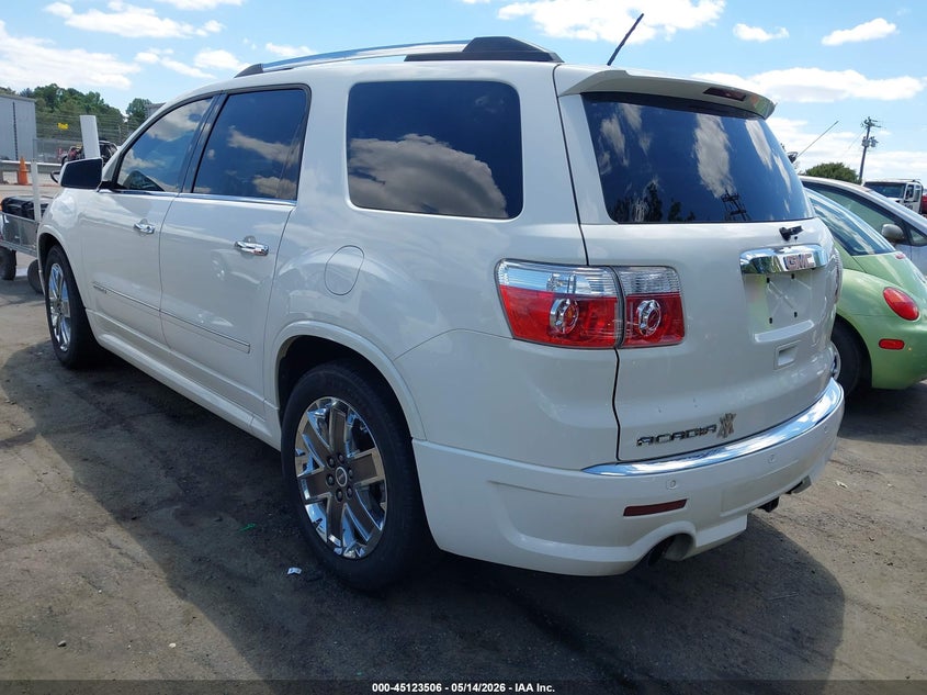 Vin: 1gkkvted3cj289112, lot: 45621122, gmc acadia denali 20123