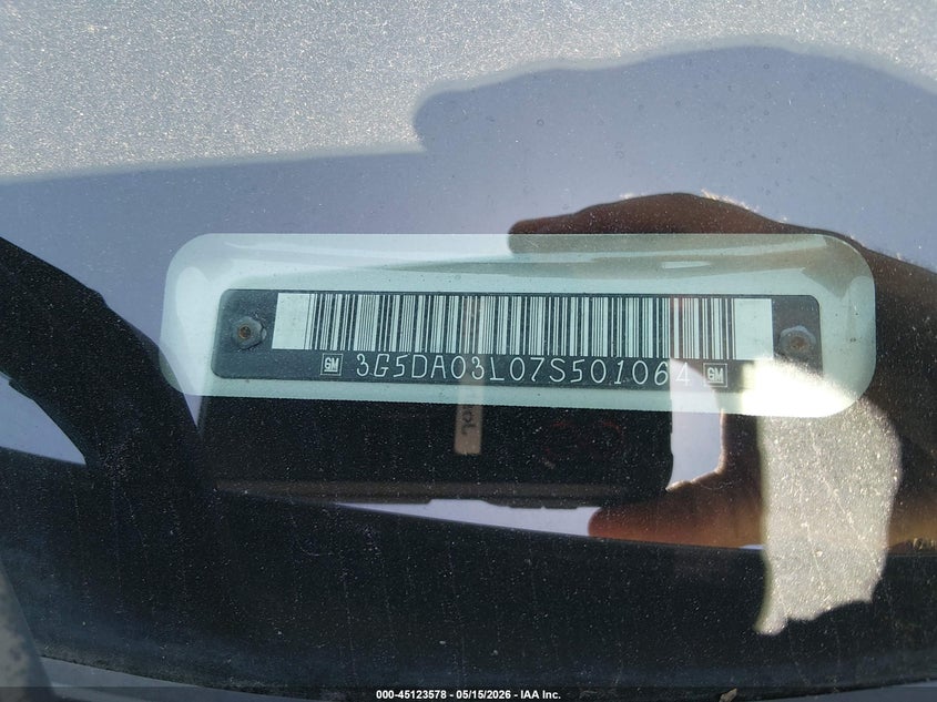 2007 Buick Rendezvous Cx VIN: 3G5DA03L07S501064 Lot: 45123578