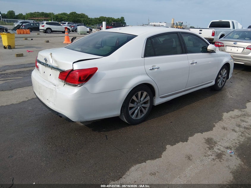 Vin: 4t1bk3db6cu470137, lot: 45621322, toyota avalon limited 20124