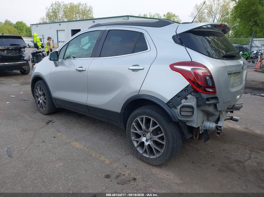 Vin: kl4cj1sb3hb166652, lot: 45621833, buick encore sport touring 20173
