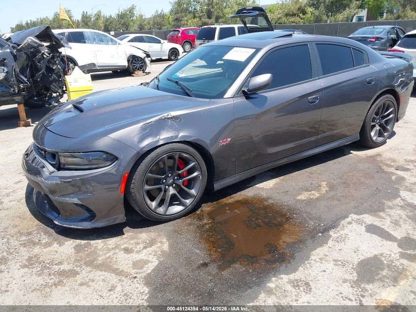 Vin: 2c3cdxgj2mh649443, lot: 45621969, dodge charger scat pack rwd 20212