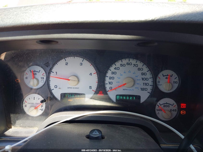 DODGE RAM 2500 2005 VIN 3D7KS26C65G735056