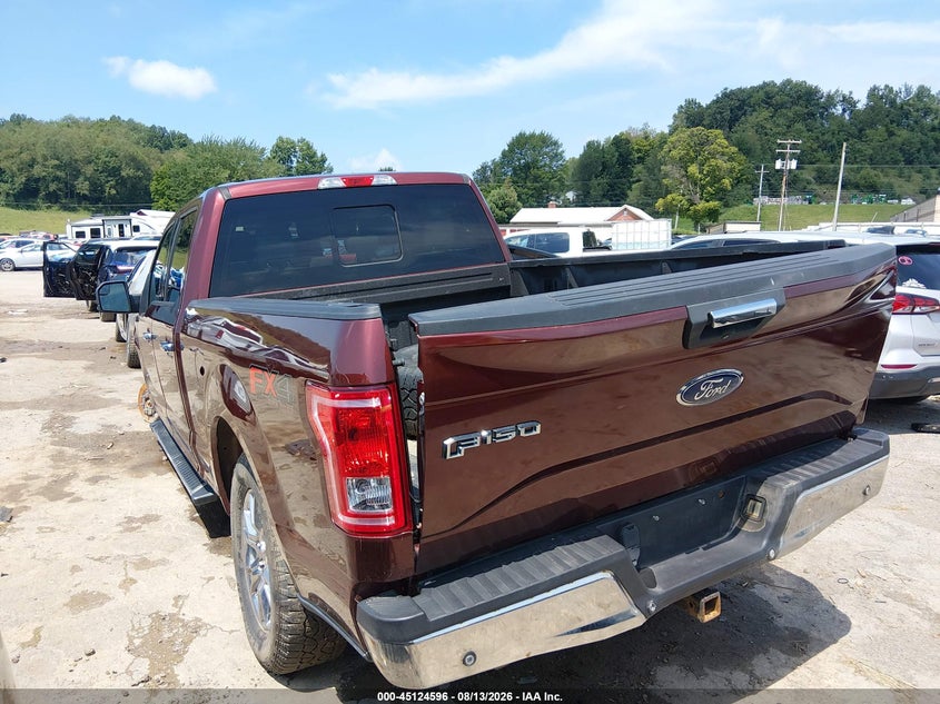 Vin: 1ftfw1eg6gfd52530, lot: 45622212, ford f-150 xlt 20163