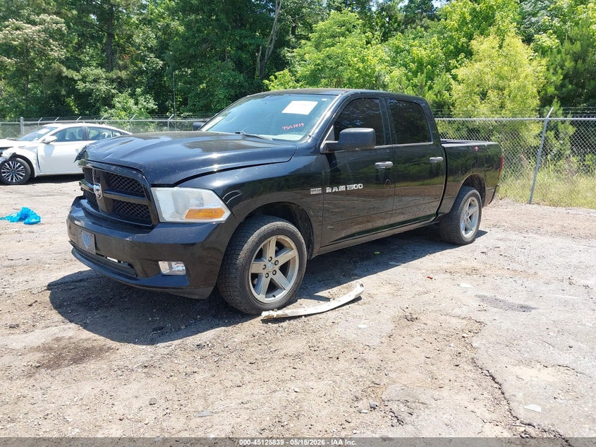 2012 Ram 1500 5.7 Ram St black Lot 111045125839 Vin 1C6RD7KT8CS287096