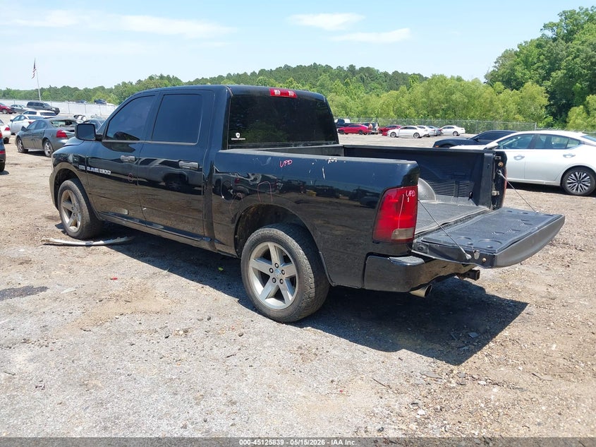 1C6RD7KT8CS287096 2012 Ram 1500 5.7 Ram St black