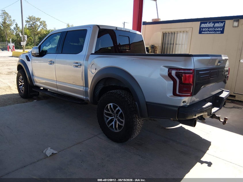 Vin: 1ftfw1rg2jfc01878, lot: 45623528, ford f-150 raptor 20183