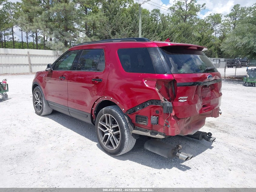 Vin: 1fm5k8gt5kga68962, lot: 45623568, ford explorer sport 20193